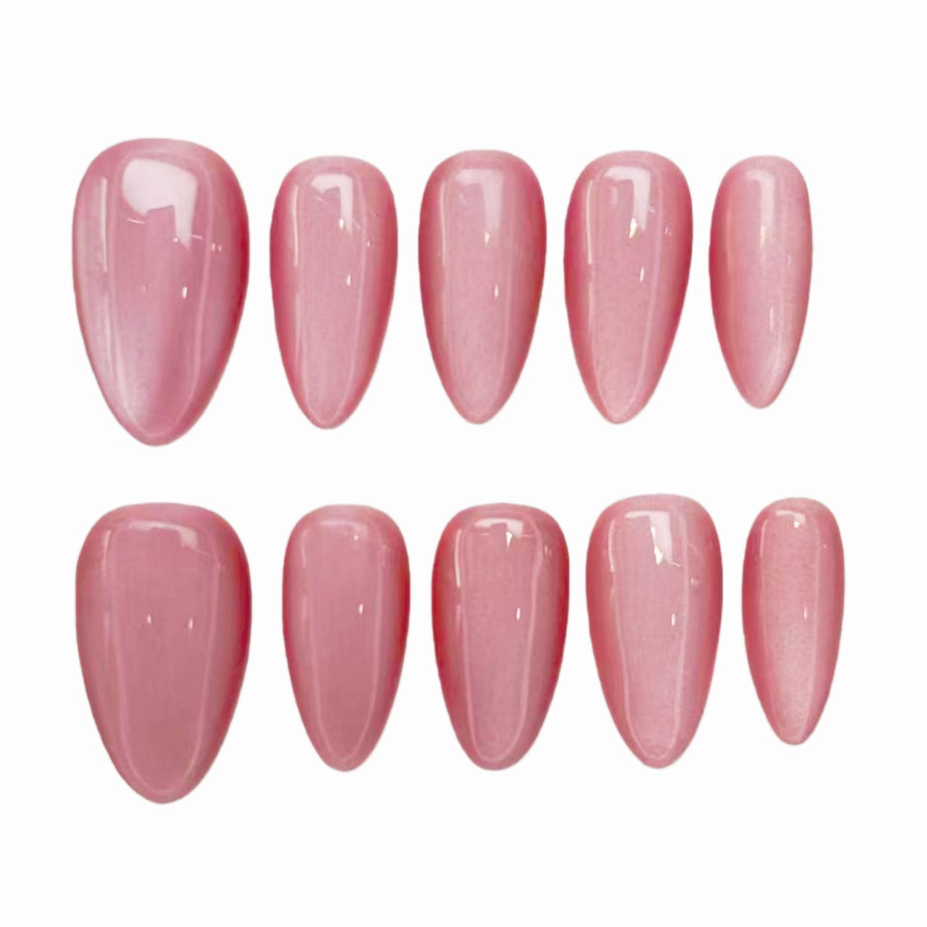Cat Eye Nail Short Almond